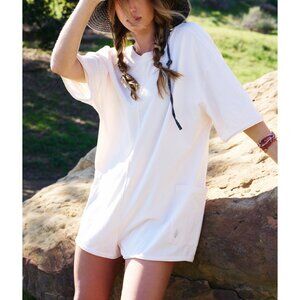 FP MOVEMENT Hot Shot Tee Romper / Bleached Clay